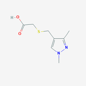 B3070830 2-(((1,3-Dimethyl-1H-pyrazol-4-yl)methyl)thio)acetic acid CAS No. 1006352-67-5