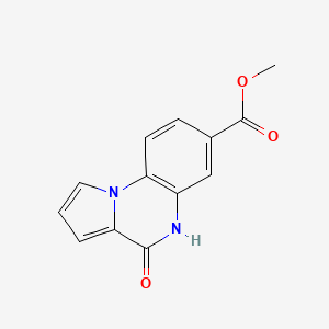 molecular formula C13H10N2O3 B3070832 methyl 4-oxo-4H,5H-pyrrolo[1,2-a]quinoxaline-7-carboxylate CAS No. 1006385-87-0