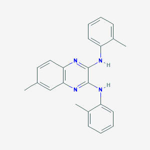 molecular formula C23H22N4 B307136 N-(6-methyl-3-[(2-methylphenyl)imino]-3,4-dihydro-2(1H)-quinoxalinylidene)-N-(2-methylphenyl)amine 