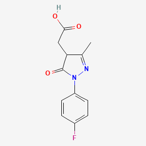 [1-(4-fluorophenyl)-3-methyl-5-oxo-4,5-dihydro-1H-pyrazol-4-yl]acetic acid