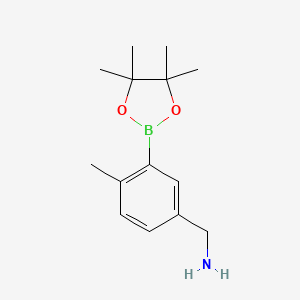 (4-Methyl-3-(4,4,5,5-tetramethyl-1,3,2-dioxaborolan-2-yl)phenyl)methanamine