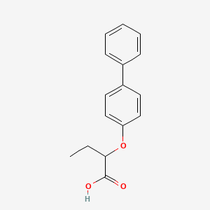 molecular formula C16H16O3 B3071692 2-(1,1'-Biphenyl-4-yloxy)butanoic acid CAS No. 101169-14-6