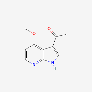 molecular formula C10H10N2O2 B3071696 Ethanone, 1-(4-methoxy-1H-pyrrolo[2,3-b]pyridin-3-yl)- CAS No. 1011711-59-3