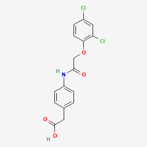 molecular formula C16H13Cl2NO4 B3071717 2-(4-(2-(2,4-Dichlorophenoxy)acetamido)phenyl)acetic acid CAS No. 1012207-68-9