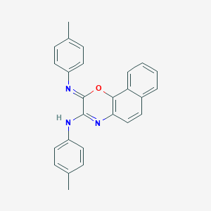 molecular formula C26H21N3O B307219 N-(4-methylphenyl)-2-[(4-methylphenyl)imino]-2H-naphtho[1,2-b][1,4]oxazin-3-amine 