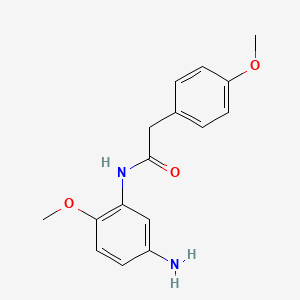 molecular formula C16H18N2O3 B3072267 N-(5-Amino-2-methoxyphenyl)-2-(4-methoxyphenyl)-acetamide CAS No. 1016703-69-7