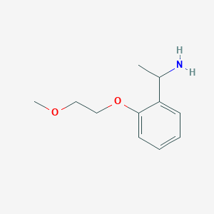molecular formula C11H17NO2 B3072401 Benzenemethanamine, 2-(2-methoxyethoxy)-alpha-methyl- CAS No. 1016735-05-9