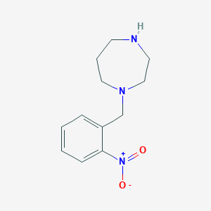 molecular formula C12H17N3O2 B3072528 1-[(2-Nitrophenyl)methyl]-1,4-diazepane CAS No. 1016765-33-5