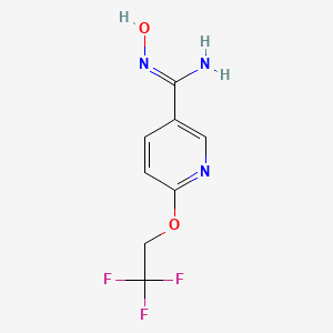 molecular formula C8H8F3N3O2 B3072689 N-Hydroxy-6-(2,2,2-trifluoroethoxy)nicotinimidamide CAS No. 1016839-89-6