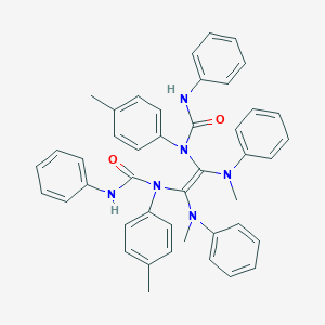 molecular formula C44H42N6O2 B307274 N-[2-[(anilinocarbonyl)-4-methylanilino]-1,2-bis(methylanilino)vinyl]-N-(4-methylphenyl)-N'-phenylurea 