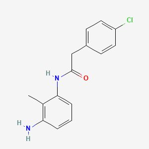 molecular formula C15H15ClN2O B3072864 N-(3-Amino-2-methylphenyl)-2-(4-chlorophenyl)-acetamide CAS No. 1017048-20-2