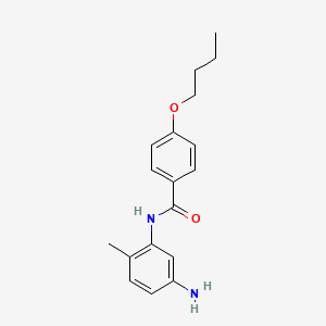 molecular formula C18H22N2O2 B3072872 N-(5-Amino-2-methylphenyl)-4-butoxybenzamide CAS No. 1017051-28-3