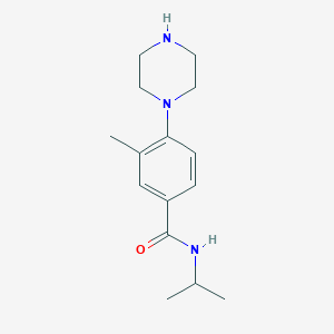 molecular formula C15H23N3O B3073868 N-Isopropyl-3-methyl-4-(piperazin-1-yl)benzamide CAS No. 1018268-80-8
