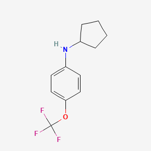 molecular formula C12H14F3NO B3074233 N-cyclopentyl-4-(trifluoromethoxy)aniline CAS No. 1019529-96-4