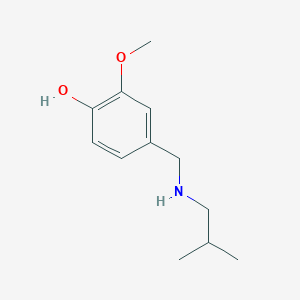 molecular formula C12H19NO2 B3074238 2-Methoxy-4-{[(2-methylpropyl)amino]methyl}phenol CAS No. 1019531-10-2