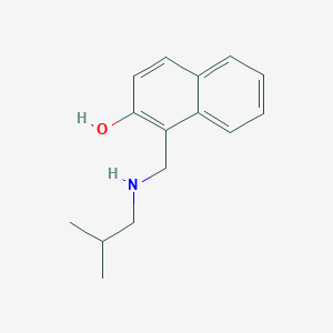 molecular formula C15H19NO B3074246 1-{[(2-Methylpropyl)amino]methyl}naphthalen-2-ol CAS No. 1019531-31-7