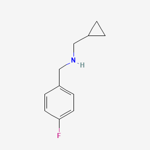molecular formula C11H14FN B3074275 (Cyclopropylmethyl)[(4-fluorophenyl)methyl]amine CAS No. 1019538-79-4