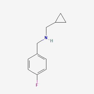 B3074275 (Cyclopropylmethyl)[(4-fluorophenyl)methyl]amine CAS No. 1019538-79-4