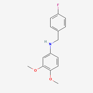 molecular formula C15H16FNO2 B3074289 N-(4-Fluorobenzyl)-3,4-dimethoxyaniline CAS No. 1019542-69-8