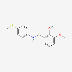 2-Methoxy-6-({[4-(methylthio)phenyl]amino}methyl)phenol