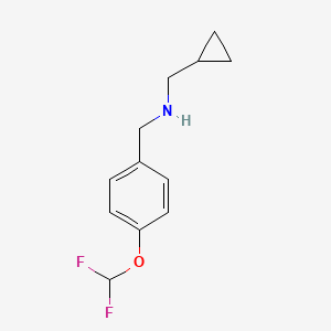 (Cyclopropylmethyl)({[4-(difluoromethoxy)phenyl]methyl})amine