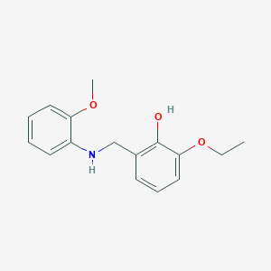 molecular formula C16H19NO3 B3074392 2-Ethoxy-6-{[(2-methoxyphenyl)amino]methyl}phenol CAS No. 1019616-85-3