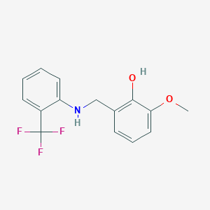 molecular formula C15H14F3NO2 B3074416 2-Methoxy-6-({[2-(trifluoromethyl)phenyl]amino}methyl)phenol CAS No. 1019629-82-3