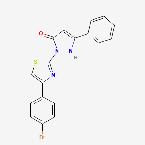 1-[4-(4-Bromophenyl)-1,3-thiazol-2-YL]-3-phenyl-1H-pyrazol-5-OL
