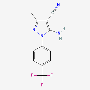 5-Amino-3-methyl-1-[4-(trifluoromethyl)phenyl]pyrazole-4-carbonitrile
