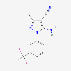 5-Amino-3-methyl-1-[3-(trifluoromethyl)phenyl]pyrazole-4-carbonitrile