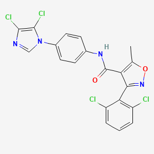 N-[4-(4,5-dichloroimidazol-1-yl)phenyl]-3-(2,6-dichlorophenyl)-5-methyl-1,2-oxazole-4-carboxamide