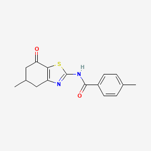 4-methyl-N-(5-methyl-7-oxo-4,5,6,7-tetrahydro-1,3-benzothiazol-2-yl)benzenecarboxamide