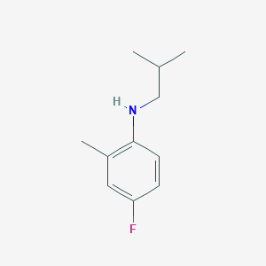 molecular formula C11H16FN B3074628 Benzenamine, 4-fluoro-2-methyl-N-(2-methylpropyl)- CAS No. 1021080-07-8