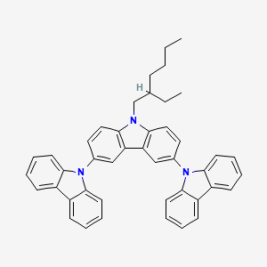 molecular formula C44H39N3 B3074689 3,6-di(carbazol-9-yl)-9-(2-ethylhexyl)carbazole CAS No. 1021423-90-4