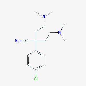 molecular formula C16H24ClN3 B030747 2-(4-Chlorophenyl)-4-(dimethylamino)-2-(2-(dimethylamino)ethyl)butanenitrile CAS No. 1246816-57-8