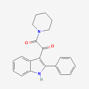 molecular formula C21H20N2O2 B3074774 1-(2-phenyl-1H-indol-3-yl)-2-(piperidin-1-yl)ethane-1,2-dione CAS No. 102318-27-4