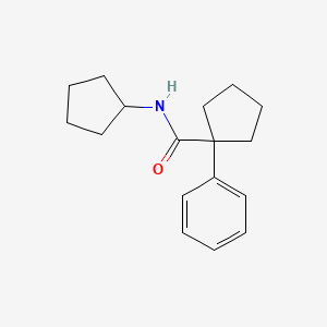 molecular formula C17H23NO B3074794 N-cyclopentyl-1-phenylcyclopentane-1-carboxamide CAS No. 1023533-11-0