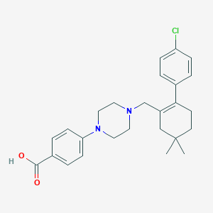 molecular formula C26H31ClN2O2 B030748 4-(4-((4'-Chloro-4,4-dimethyl-3,4,5,6-tetrahydro-[1,1'-biphenyl]-2-yl)methyl)piperazin-1-yl)benzoic acid CAS No. 1044598-91-5