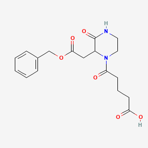 molecular formula C18H22N2O6 B3074981 5-{2-[2-(Benzyloxy)-2-oxoethyl]-3-oxo-1-piperazinyl}-5-oxopentanoic acid CAS No. 1025063-23-3
