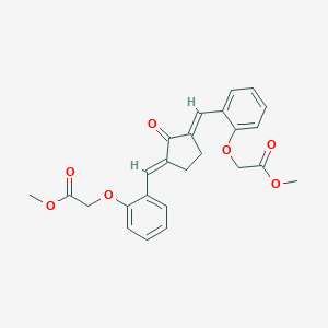 molecular formula C25H24O7 B307508 Methyl [2-({3-[2-(2-methoxy-2-oxoethoxy)benzylidene]-2-oxocyclopentylidene}methyl)phenoxy]acetate 
