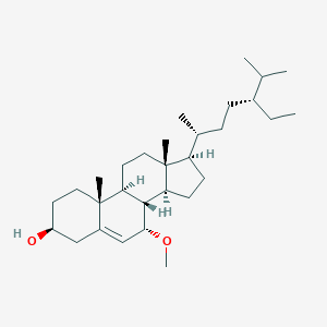 molecular formula C30H52O2 B030752 (3S,7S,8S,9S,10R,13R,14S,17R)-17-[(2R,5R)-5-Ethyl-6-methylheptan-2-yl]-7-methoxy-10,13-dimethyl-2,3,4,7,8,9,11,12,14,15,16,17-dodecahydro-1H-cyclopenta[a]phenanthren-3-ol CAS No. 256445-68-8