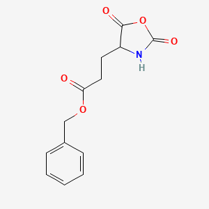 molecular formula C13H13NO5 B3075262 Benzyl (R)-2,5-Dioxooxazolidine-4-propanoate CAS No. 10289-08-4