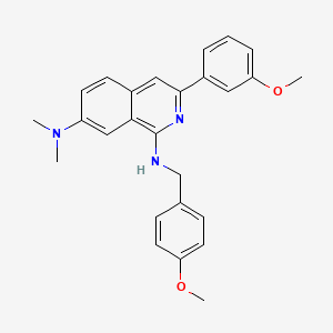 molecular formula C26H27N3O2 B3075267 N1-(4-Methoxybenzyl)-3-(3-methoxyphenyl)-N7,N7-dimethylisoquinoline-1,7-diamine CAS No. 1029009-61-7