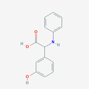 2-(3-Hydroxyphenyl)-2-(phenylamino)acetic acid