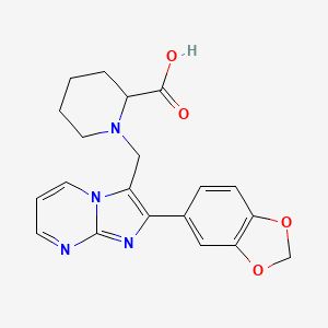 1-(2-Benzo[1,3]dioxol-5-yl-imidazo[1,2-a]pyrimidin-3-ylmethyl)-piperidine-2-carboxylic acid