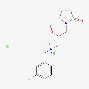 molecular formula C14H20Cl2N2O2 B3075341 N-(3-chlorobenzyl)-2-hydroxy-3-(2-oxo-1-pyrrolidinyl)-1-propanaminium chloride CAS No. 1029988-37-1