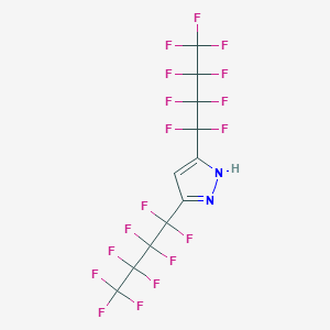 molecular formula C11H2F18N2 B3075360 3,5-Bis(perfluorobutyl)pyrazole CAS No. 1030269-32-9