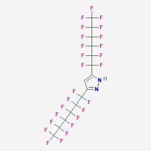 molecular formula C15H2F26N2 B3075363 3,5-Bis(perfluorohexyl)pyrazole CAS No. 1030269-33-0