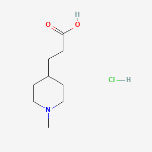 B3075381 3-(1-Methyl-4-piperidinyl)propanoic acid hydrochloride CAS No. 103039-94-7