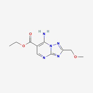 molecular formula C10H13N5O3 B3075391 Ethyl 7-amino-2-(methoxymethyl)-[1,2,4]triazolo[1,5-a]pyrimidine-6-carboxylate CAS No. 1030419-79-4
